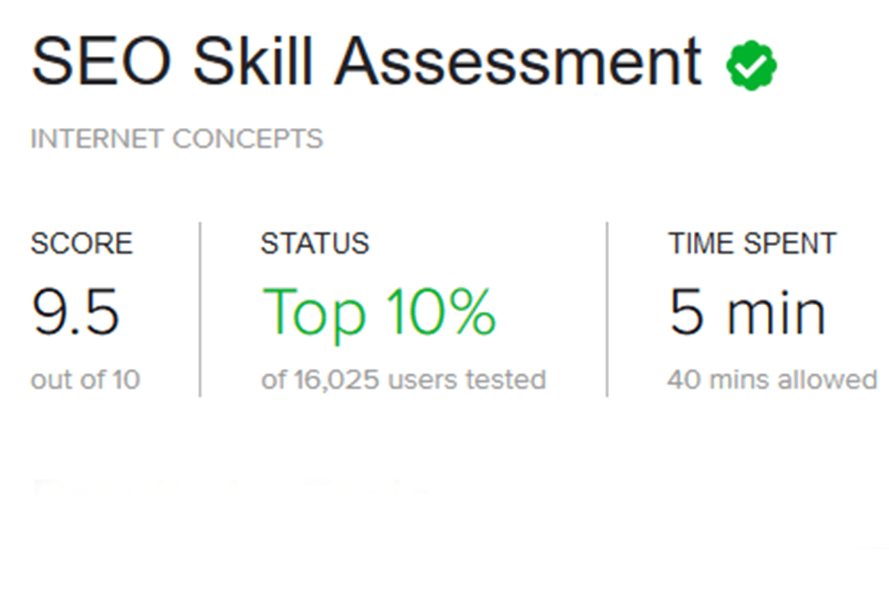 Fiverr SEO Skill Assessment Test