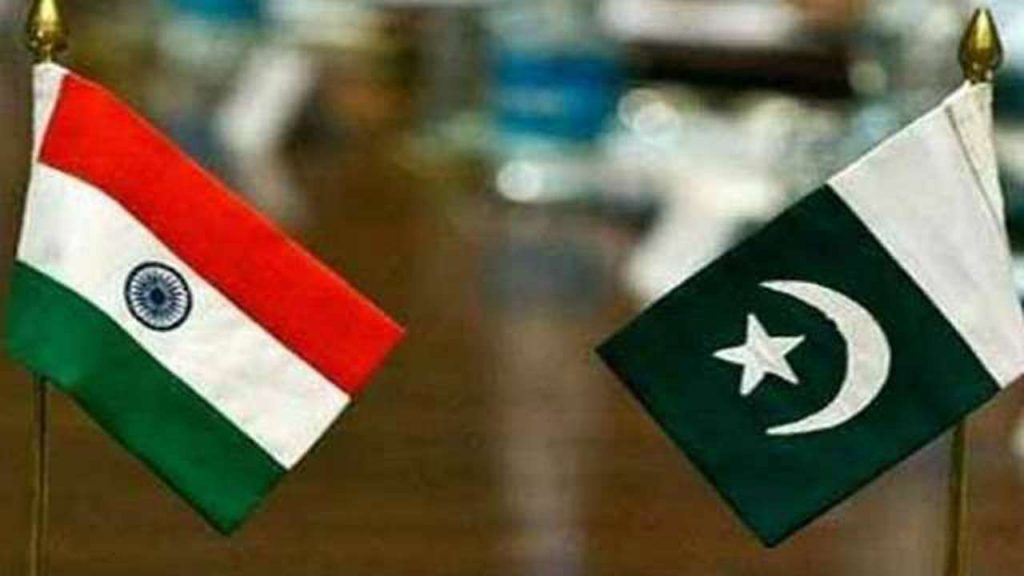 India and Pakistan Flag Together