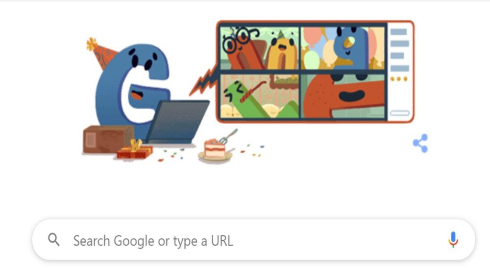 Google's 22nd birthday with Google Doodle