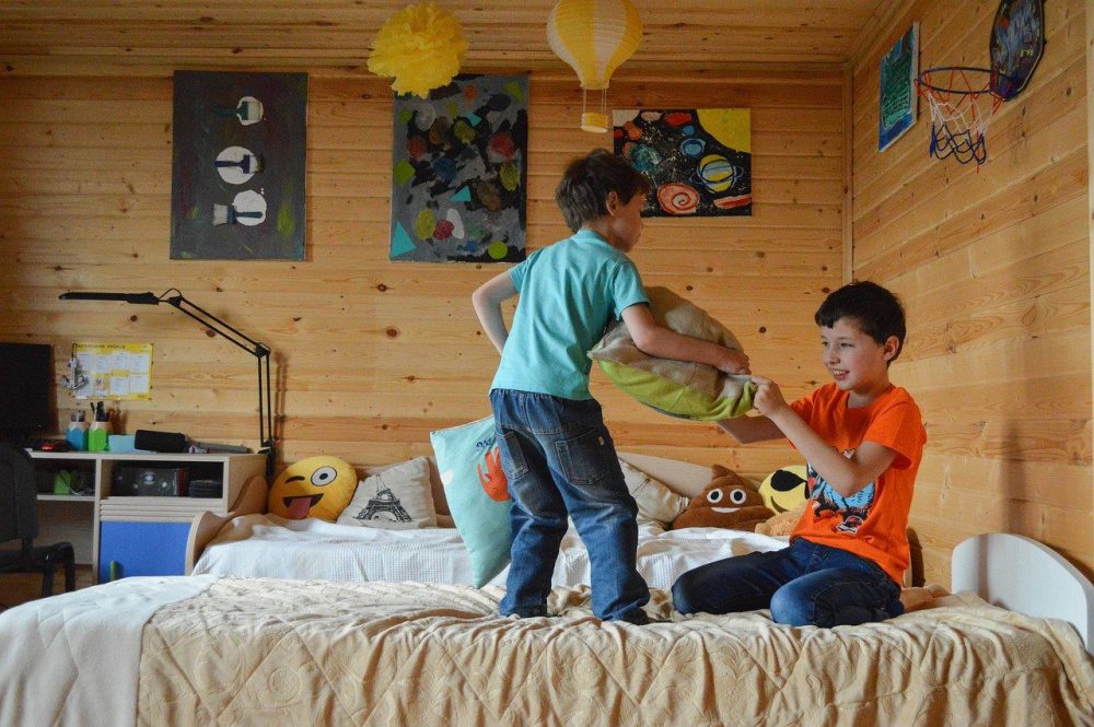 Kids in Decorated Room