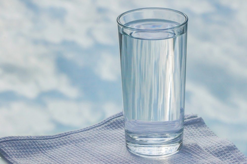 A glass water