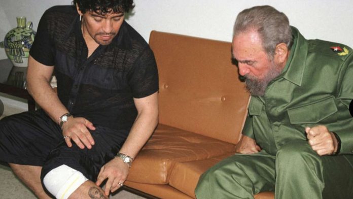 Diego Maradona and Fidel Castro