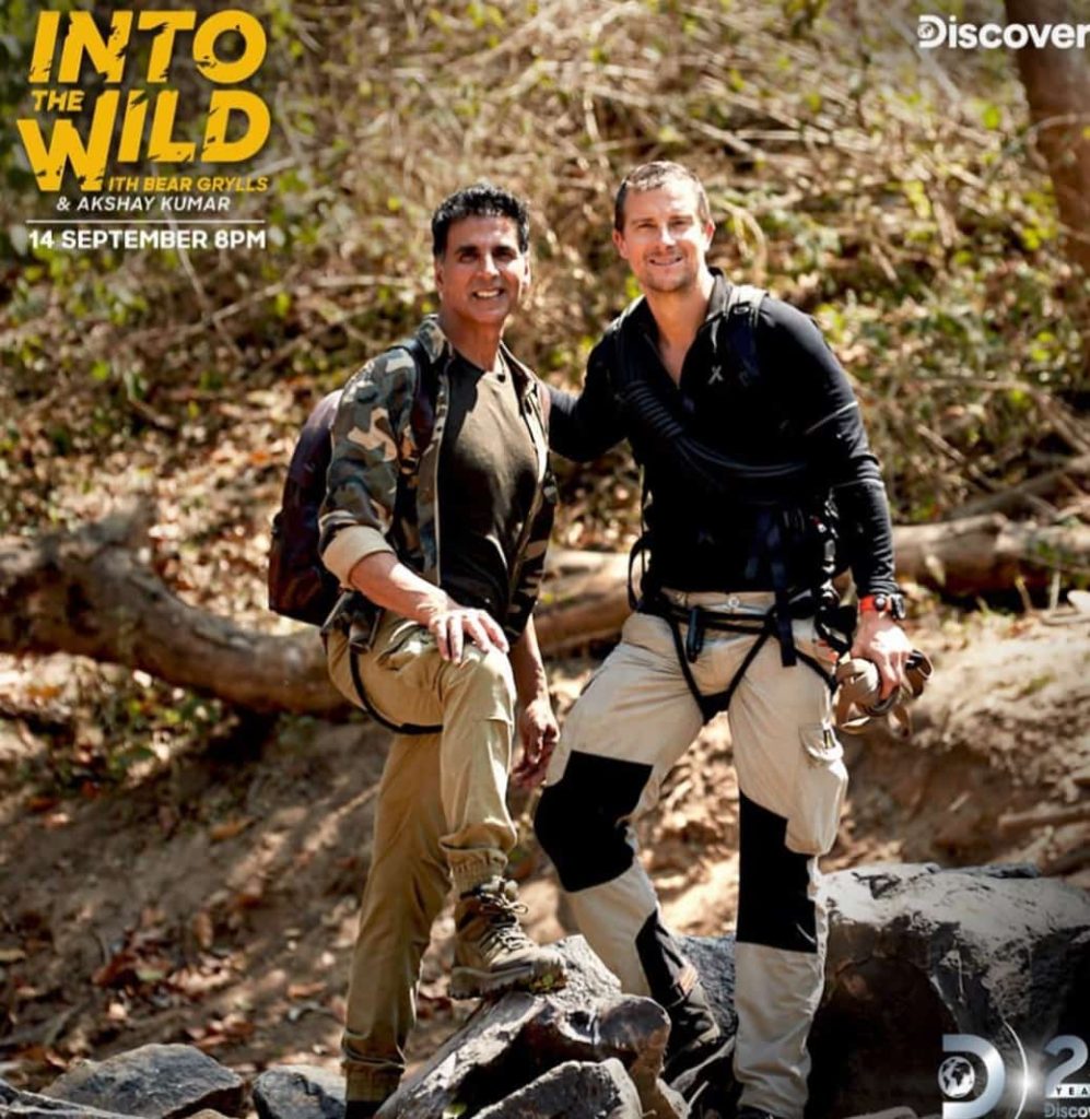 Bear Grylls and Akshay Kumar