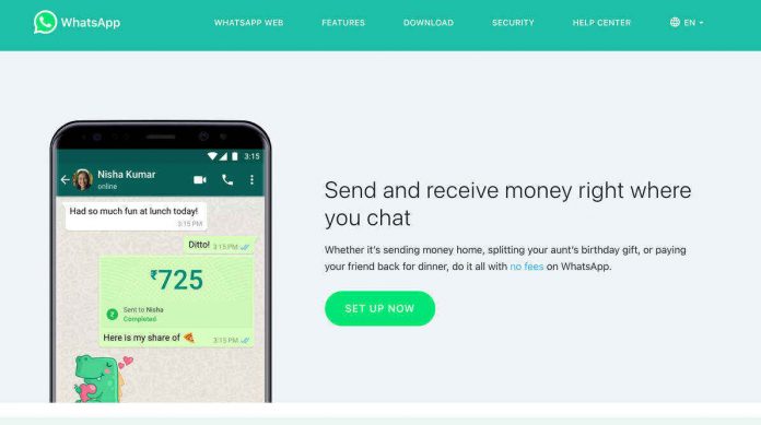WhatsApp Payment Background Feature