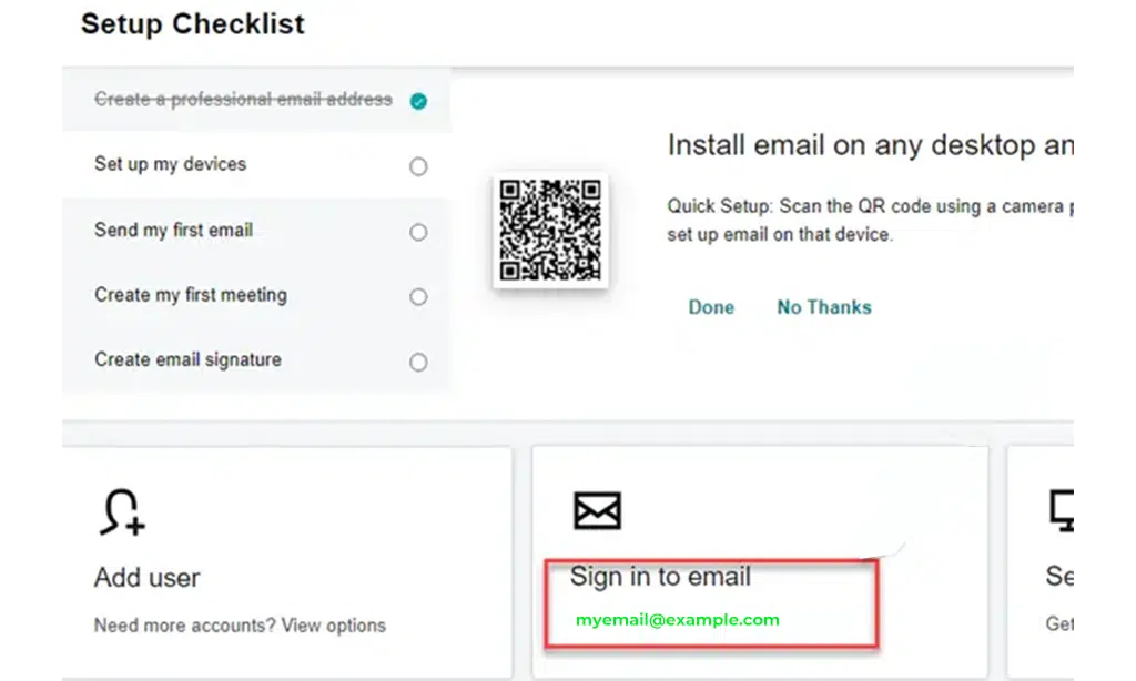Compose and send an email using GoDaddy Webmail step 1