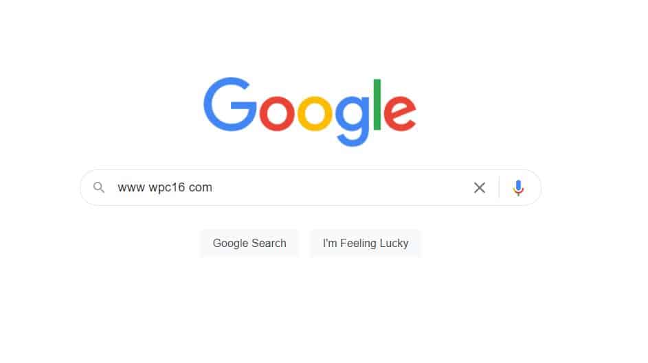 Search for www wpc16 com in the search bar.