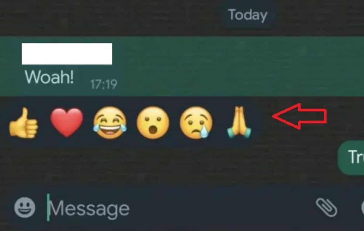 whatsapp emoji reaction