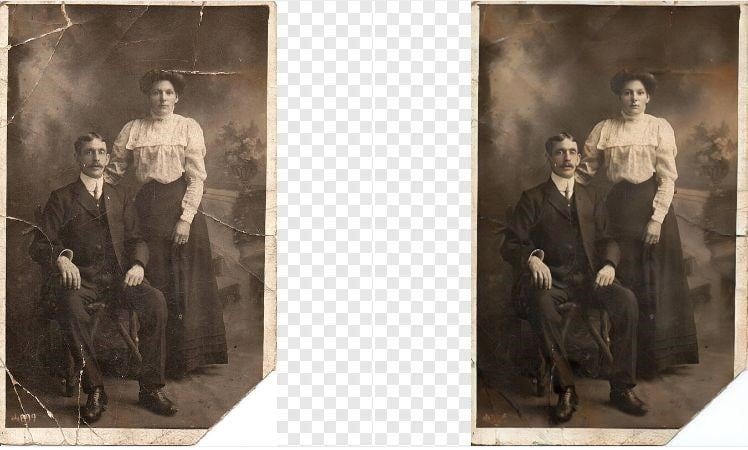 Restored old family photo