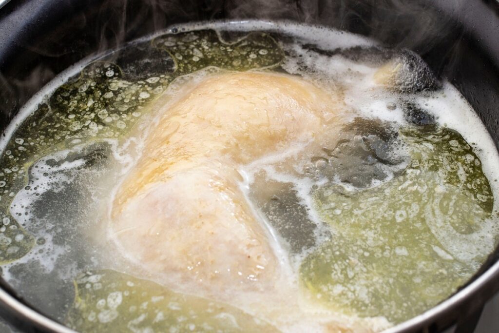 how to boil chicken