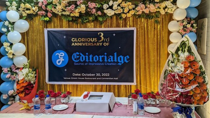Editorialge celebrating 3rd anniversary