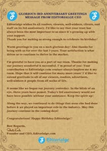 Greetings letter