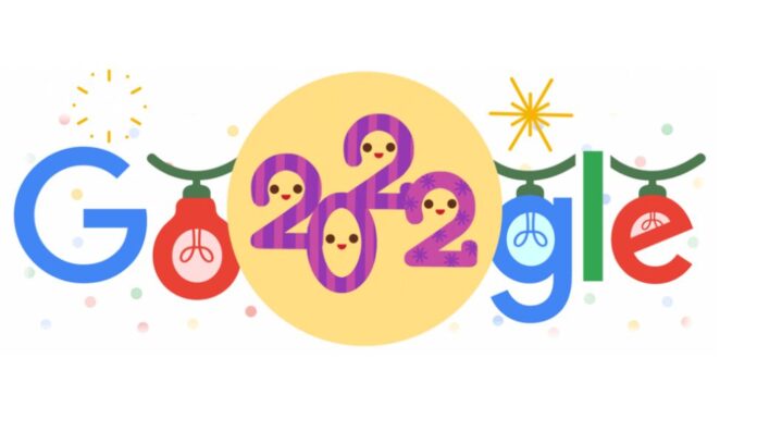 Google New Year's Eve 2022 Doodle