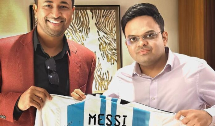 Lionel Messi signed jersey for Jay Shah