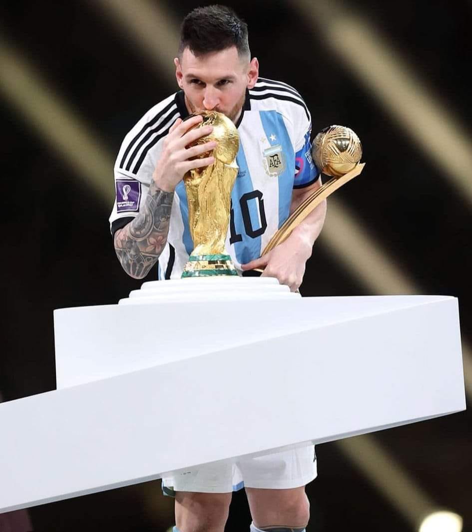 Lionel Messi's World Cup Wining Celebration
