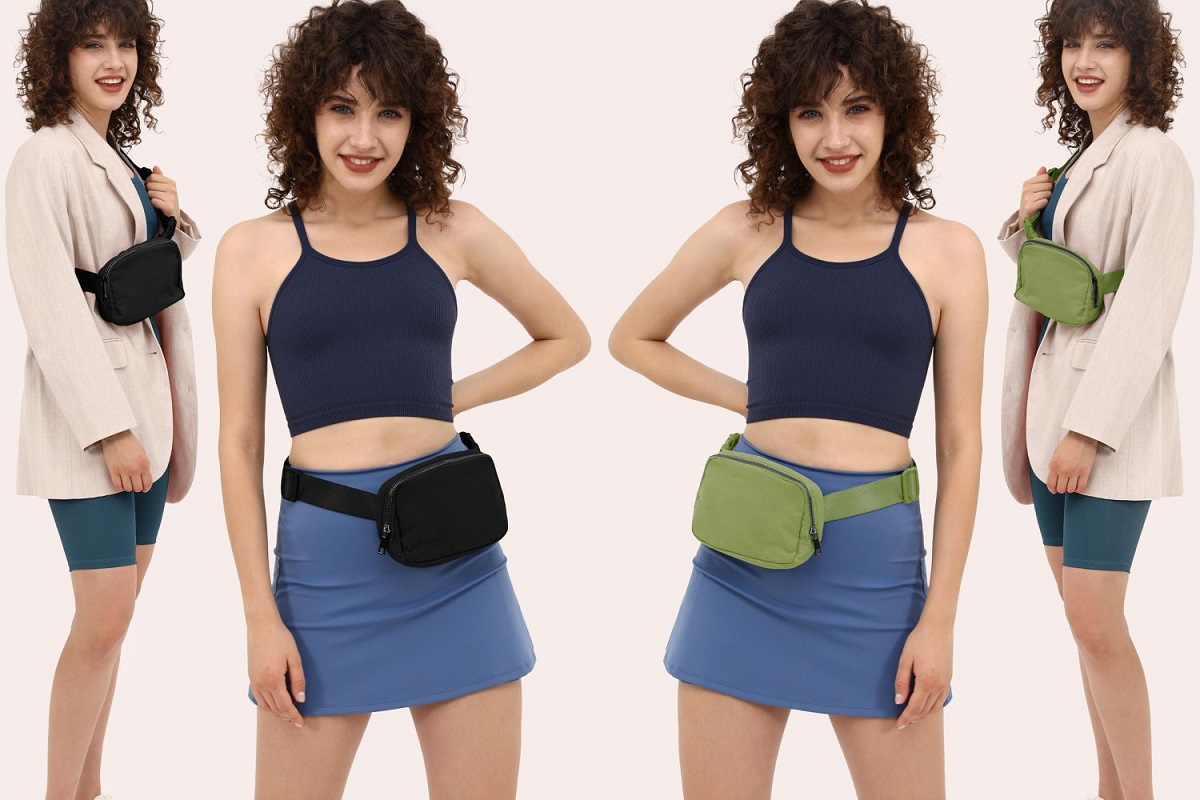 ODODOS Unisex Mini Belt Bag with Adjustable Strap