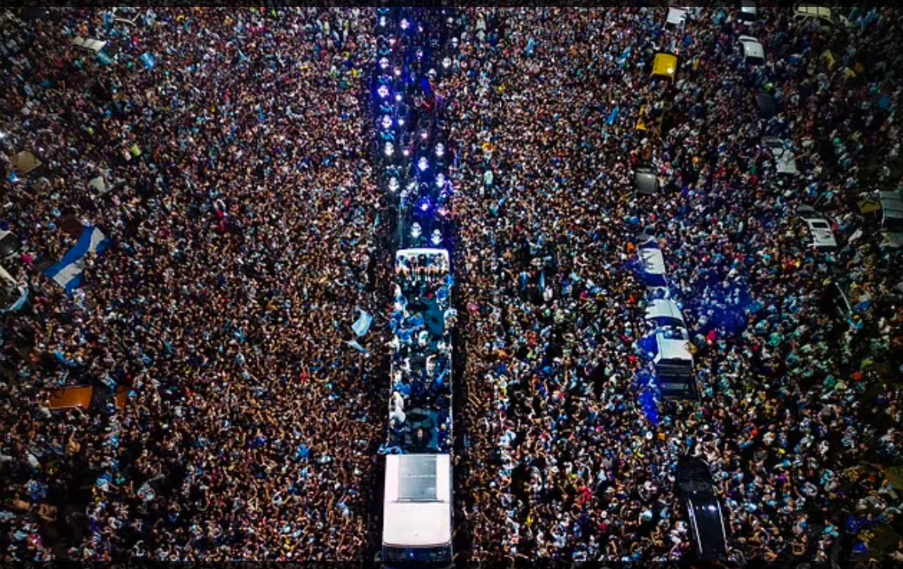 Thousands of fans lined the streets