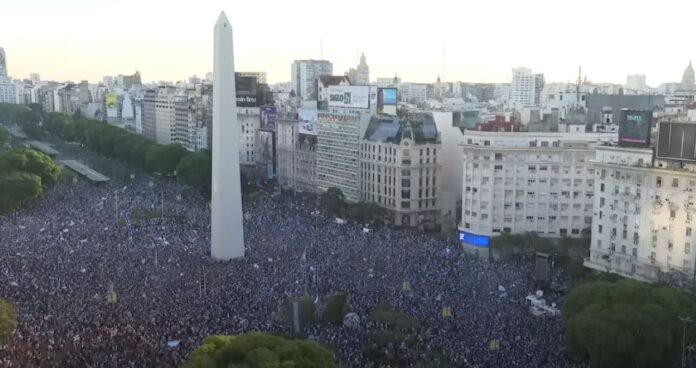 argentina victory celebration