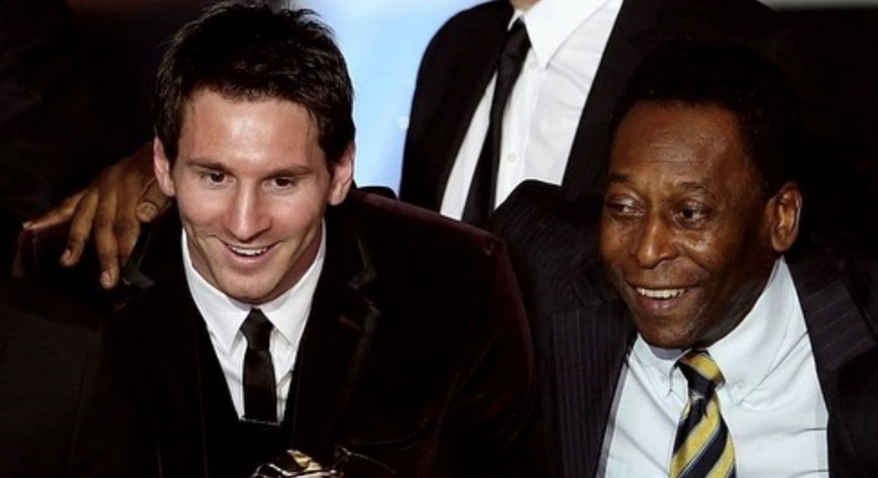 Messi with Pele