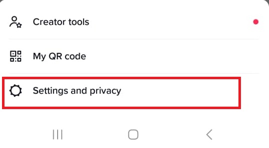 Enter the Settings and privacy menu