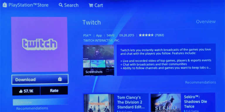 Search for the Twitch App