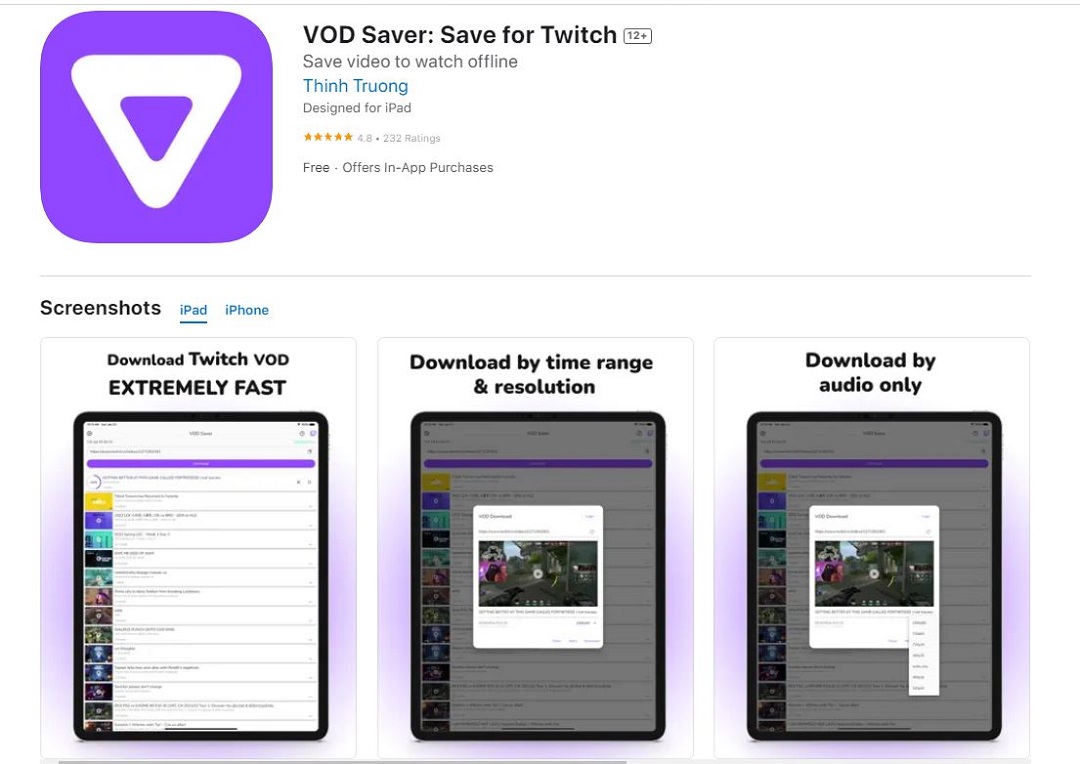 VOD saving for Twitch