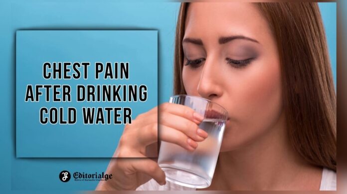 Chest pain after drinking cold water