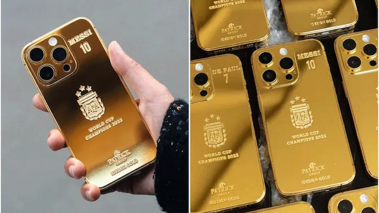 Messi Gifts Gold iPhones to his Teammates
