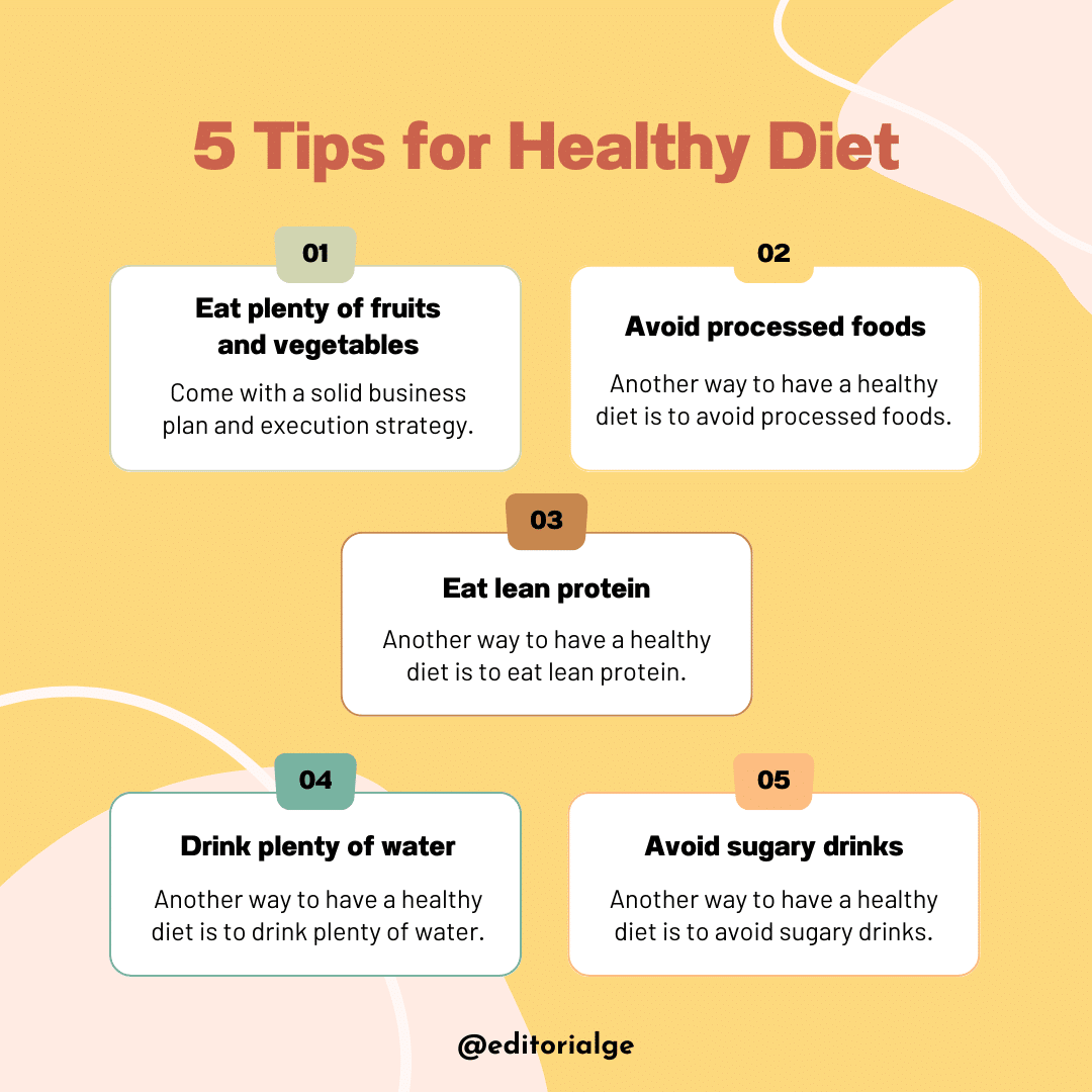 5 tips for healthy diet