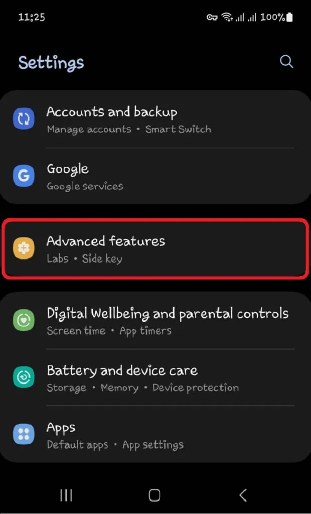 select Advanced Features