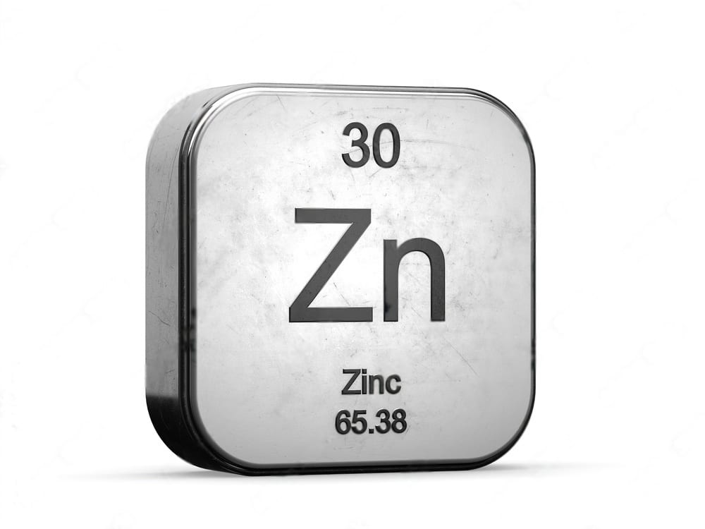 Zinc element from the periodic table series