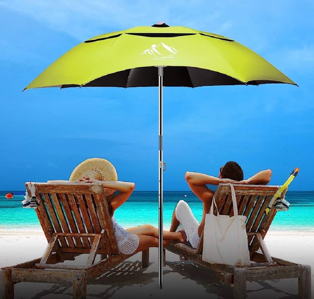 BESROY: 6.5ft Portable Beach Umbrella