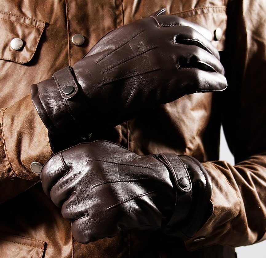 Barbour Burnished Leather Thinsulate Gloves