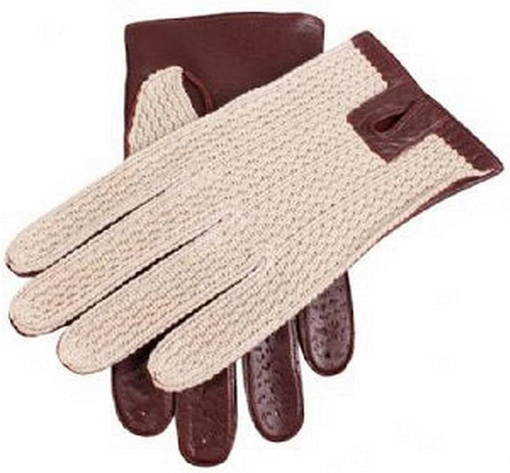 Dents Men's Cotton Crochet Back Driving Gloves