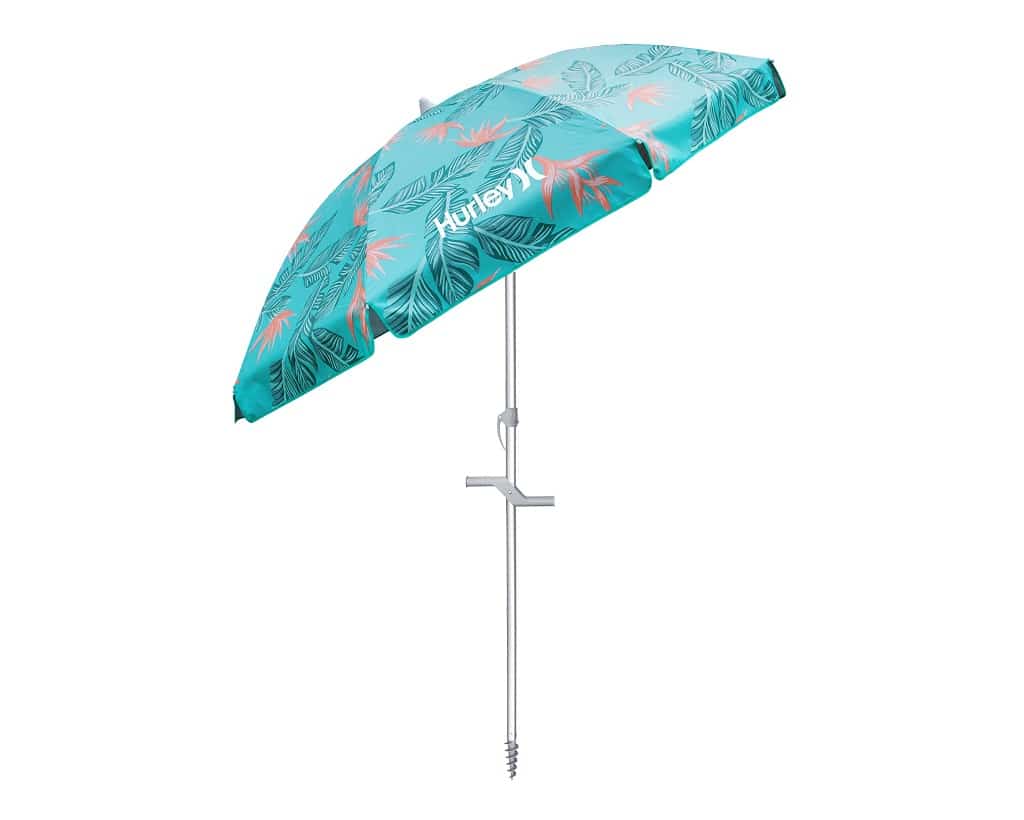 Hurley 7' Beach Umbrella, State Beach Aqua