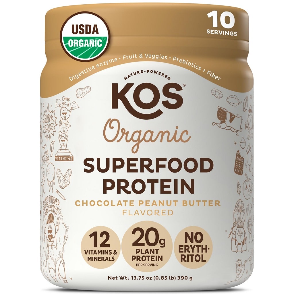 KOS Chocolate Peanut Butter Vegan Protein Powder