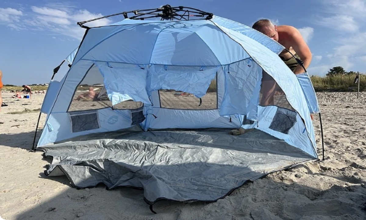 TAGVO Beach Tent, X-Large Pop-Up Sun Shelter