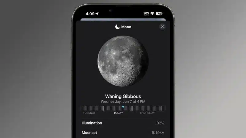 ios 17 moon weather app