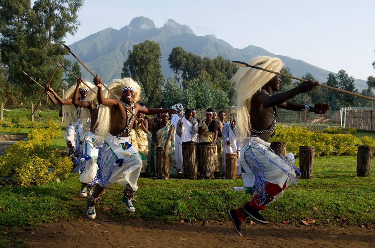 Intore dancing,Volcanoes National Park, Rwanda