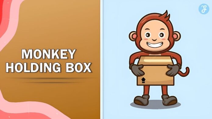 Monkey Holding Box