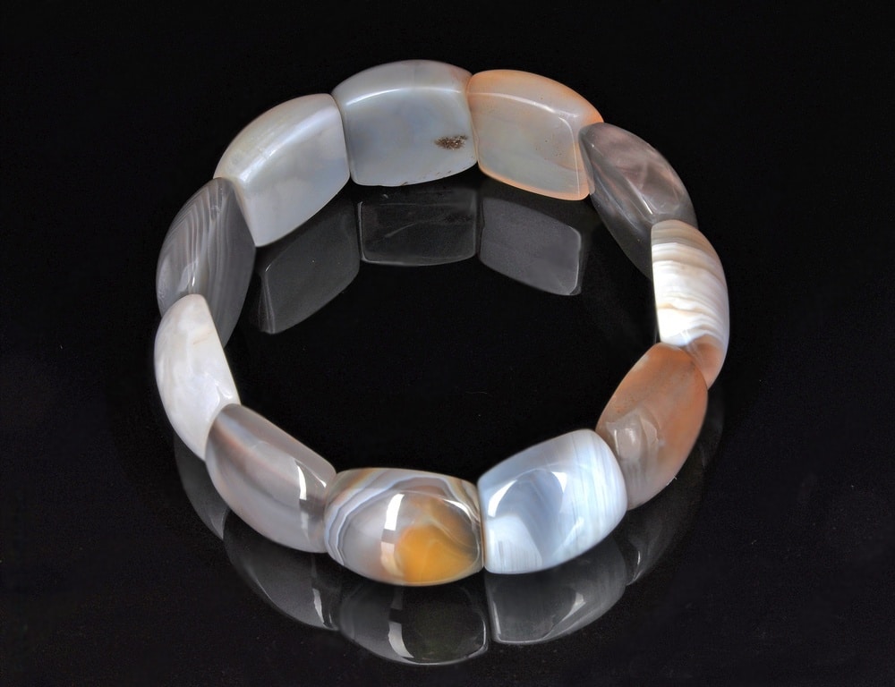 bracelet made with botswana agate