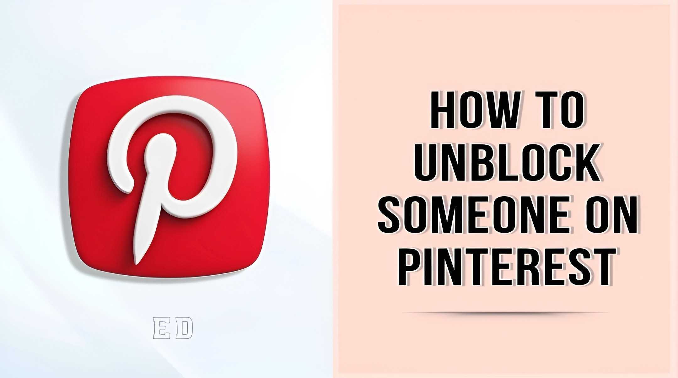 how to unblock someone on pinterest