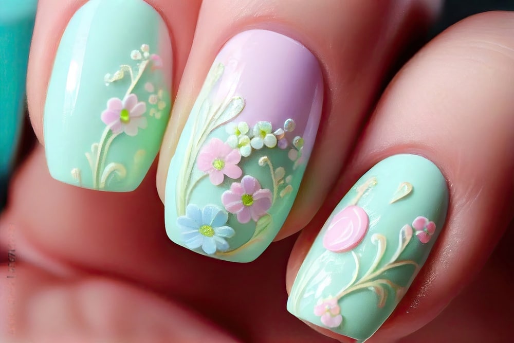 Neutral Spring Nail Designs with Pastel Colors - wide 3