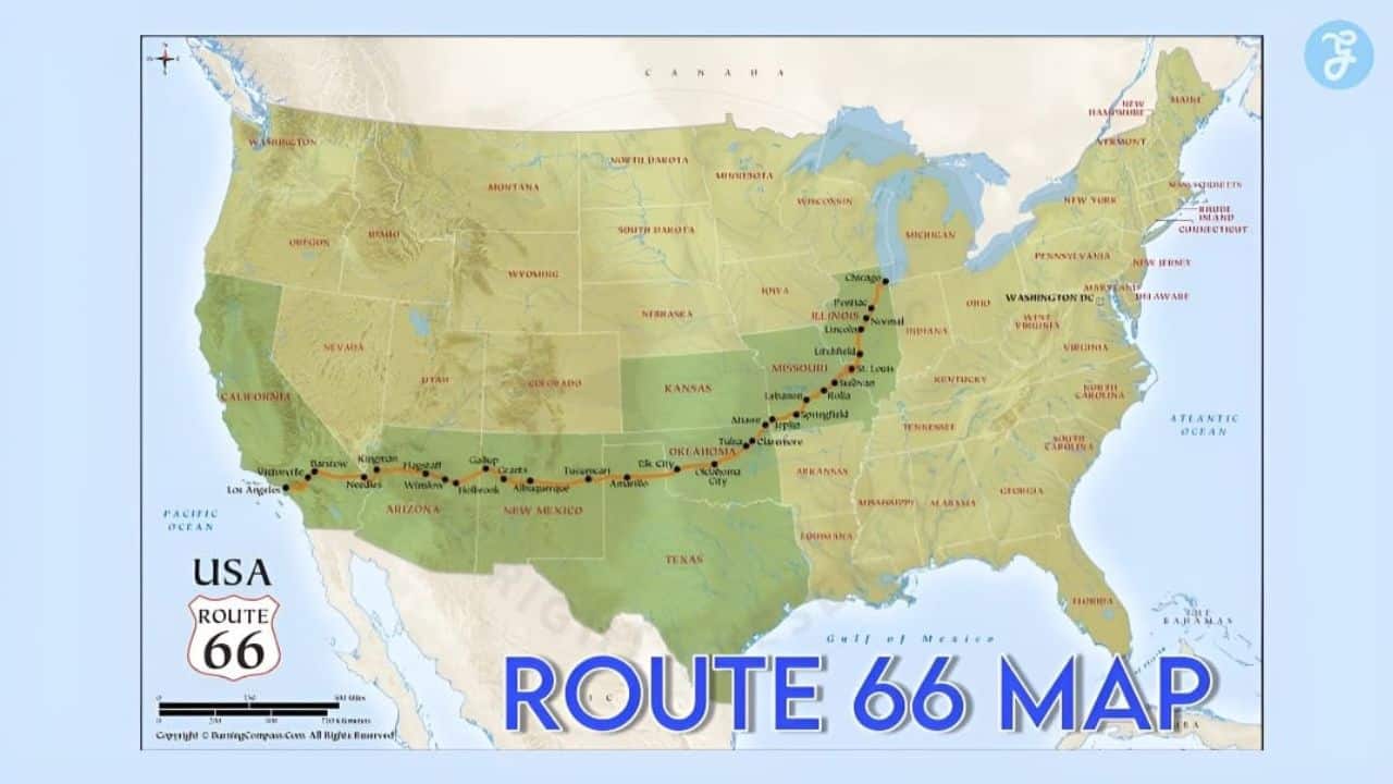 Route 66 map