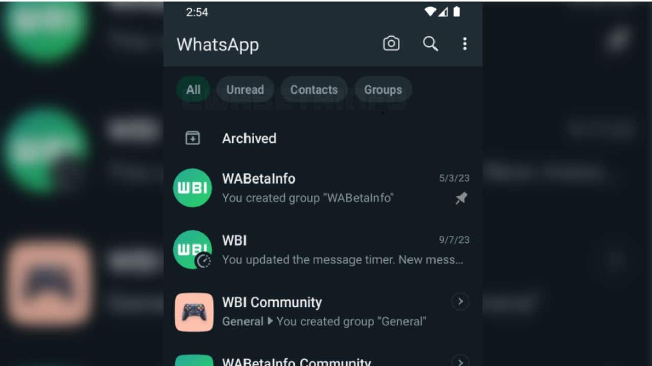 WhatsApp New Group Chat Filtering Feature