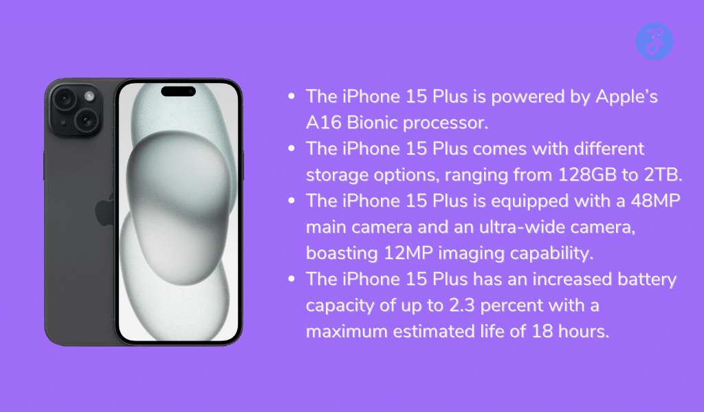 features about iphone 15 plus