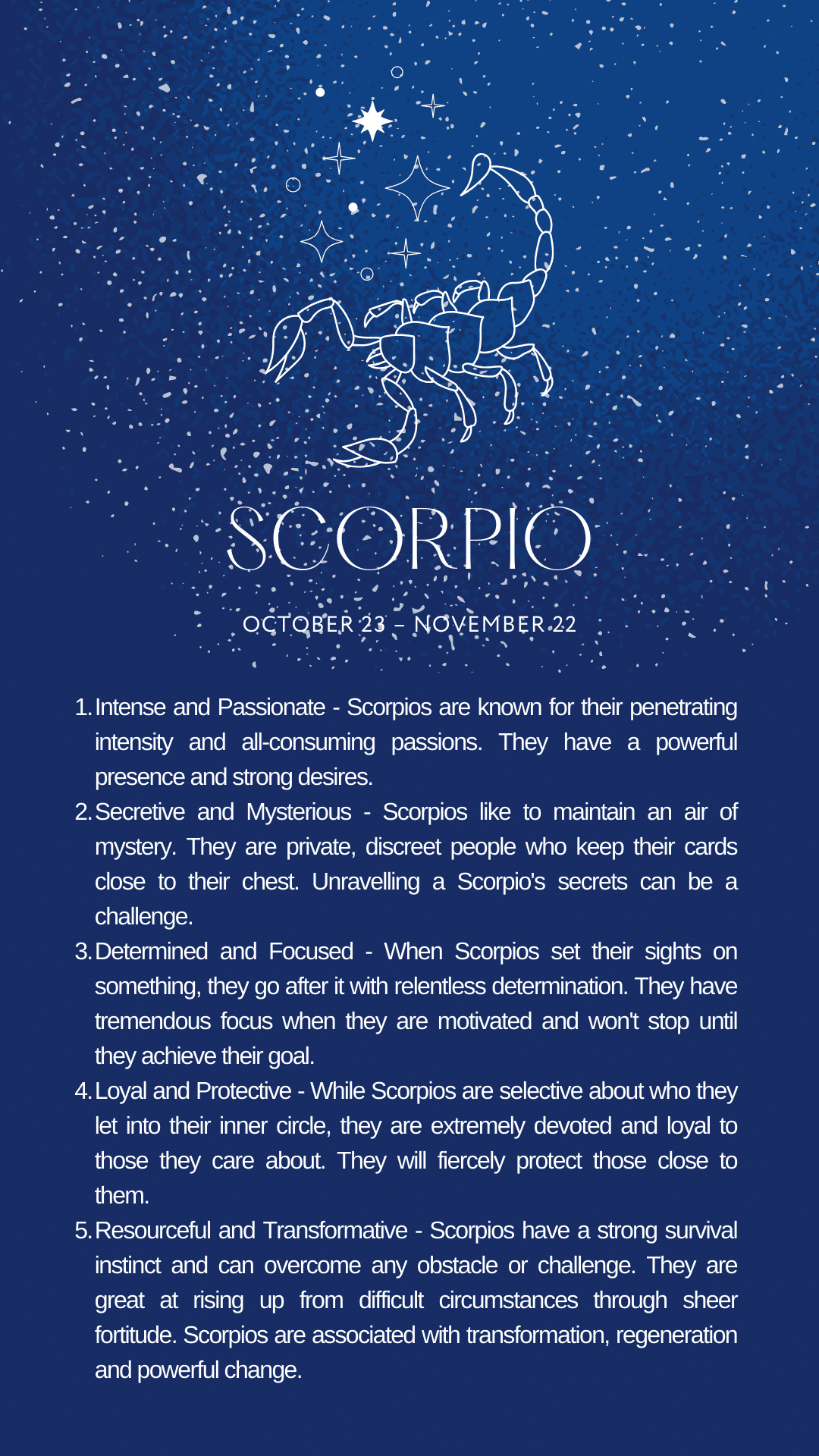 scorpio personalities