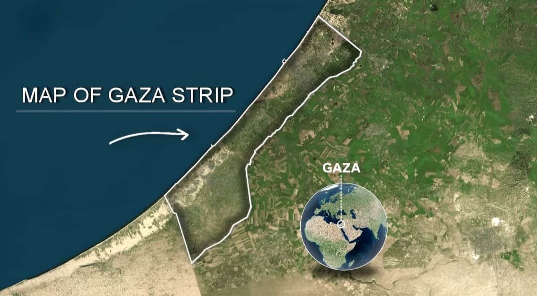 map of gaza strip