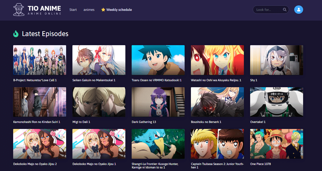 tioanime homepage