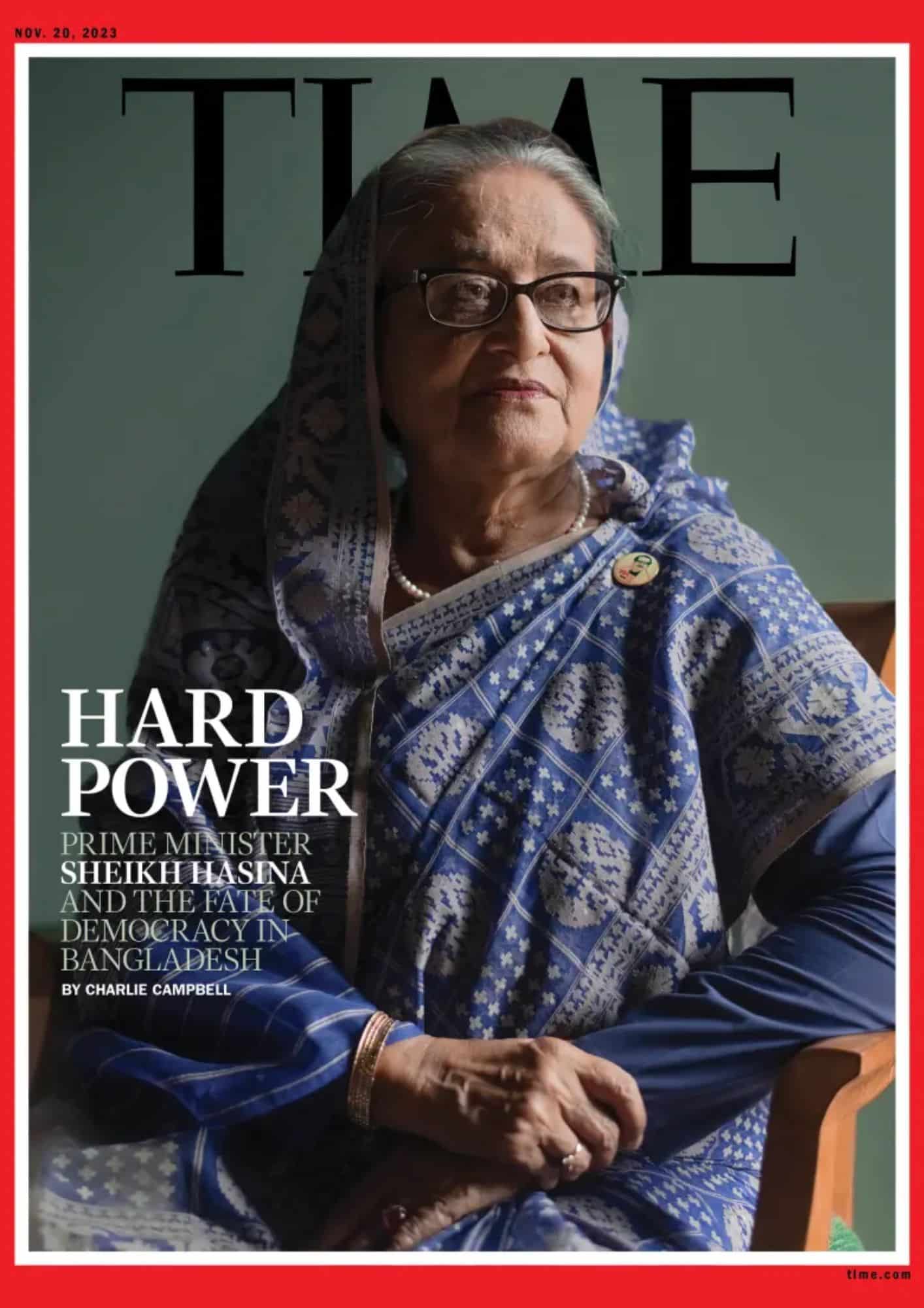Sheikh Hasina graces the cover of Time magazine 