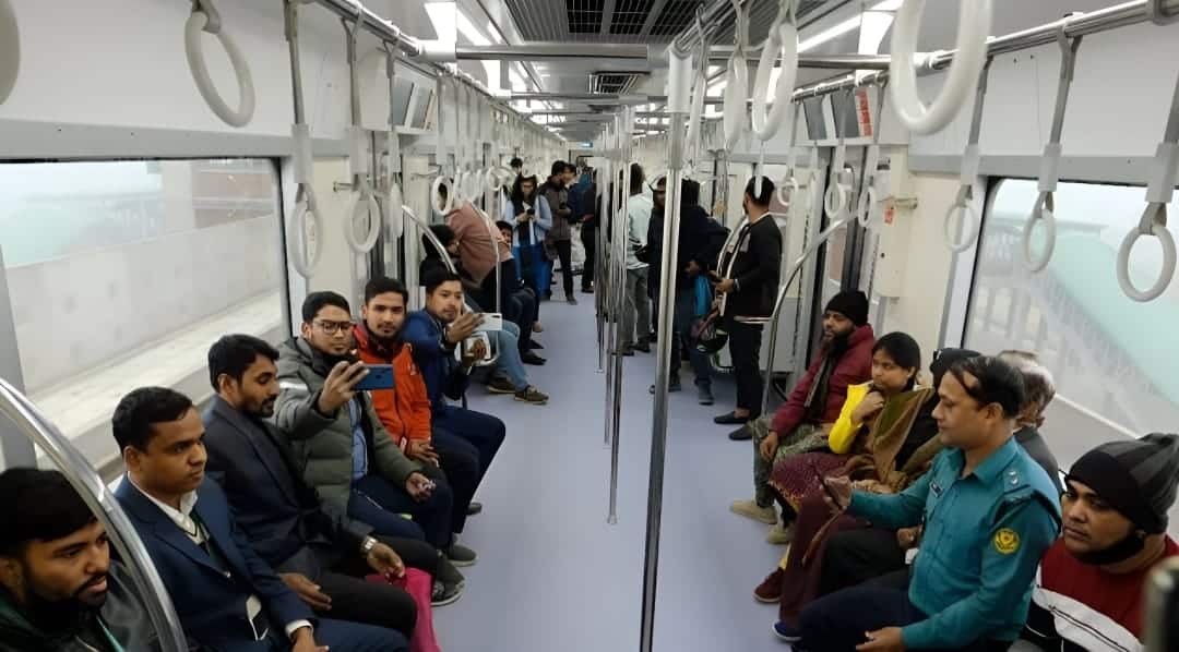 inside of dhaka metro rail